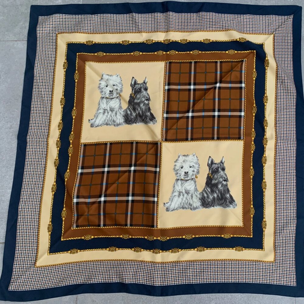 Scarf Made In Italy Dog Print 30x30